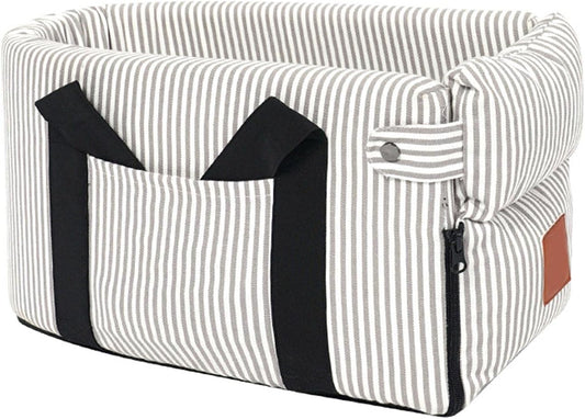 Dog Car Seat for Small Dogs or Cats, Pet Booster Seat Travel Car Bed with Storage, Waterproof Warm Dog Car Safety Seats, Pet Carrier Bag