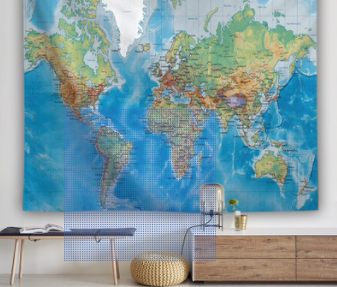 World Map Tapestry, Map Tapestry Wall Hanging, Modern Large Wall Decoration, Map Art, World Map Gift, for Living Room Bedroom Dorm