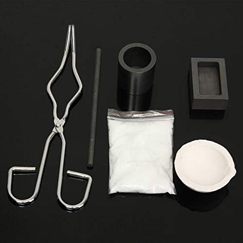 6Pcs Gold Silver Crucible Melting Borax Tongs Rod Graphite Ingot Mold Casting Kits