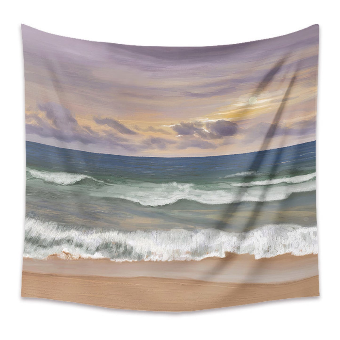 Ocean Wall Decor Tapestry, Beautiful Scenic Sea Sunset Wall Hanging, Perfect for Beach Rustic Decor, Surf Style or Coastal Décor, Office