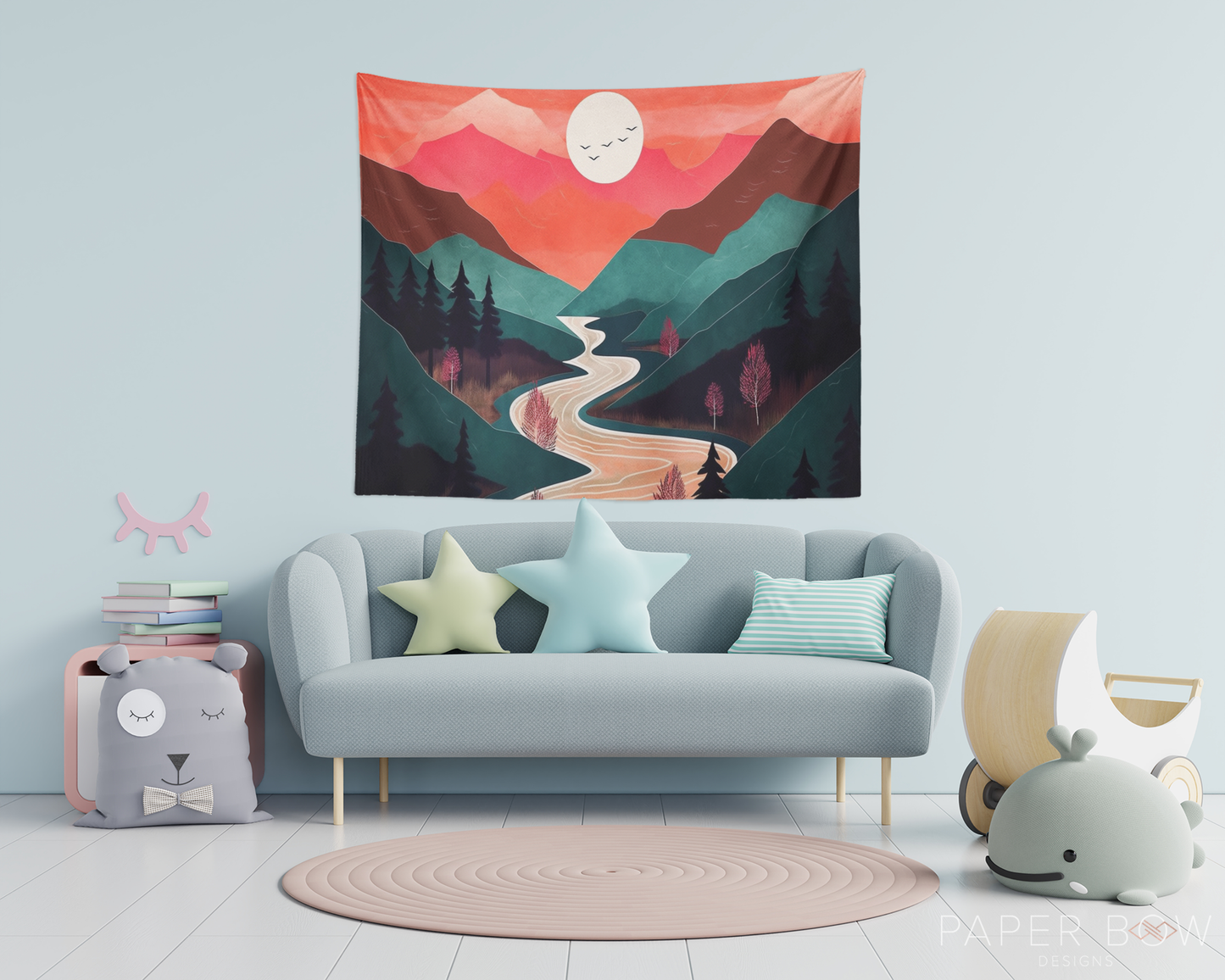 Nature Wall Tapestry, Mountain Tapestry, Scenic Landscape Hanging, Abstract Art Print, Boho Home Decor Aesthetics Bedroom Living Room Dorm