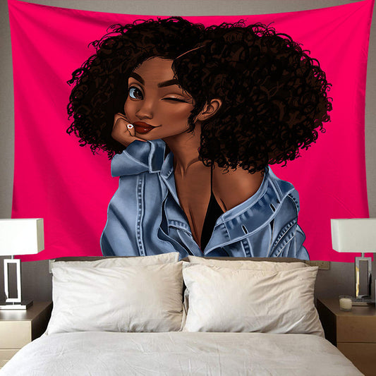 African American Wall Art Black Girl Magic Décor Tapestry, African Women Wall Hanging Throw , Hippie Bedroom Living Room, Bedspread, Dorm