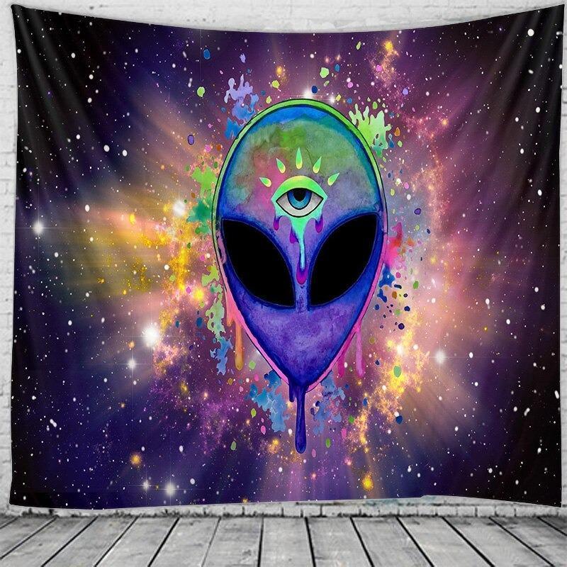 Trippy Alien Tapestry, Third Eye, Mystic Poster, Space Tapestry, Psychedelic Alien Wall Hanging  for Room, Dorm,  Bedroom Wall Art Decor