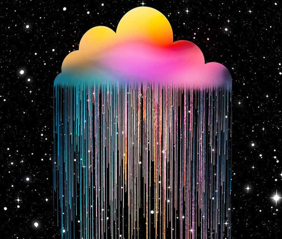 Clouds Rainbow Tapestry , Aesthetic Wall Tapestry, Galaxy Space Wall Hanging , Psychedelic College Dorm Wall Décor For  Bedroom Dorm Kids