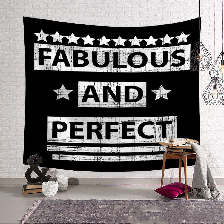 FABULOUS AND PERFECT Tapestry, Quote Wall Art,  Motivational Quotes Print,  Flag Blanket Bedspread Living Room Home Decor Wall Hanging