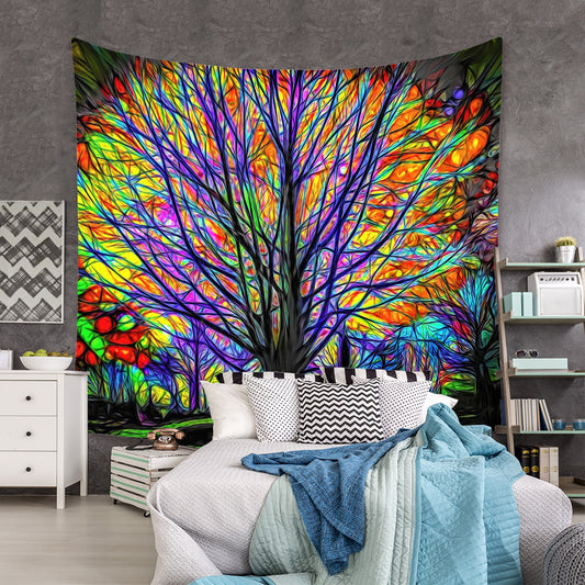 Tree Of Life Tapestry, Wall Hanging, Boho decoration ,Bohemian , Hippie Tapestry , Psychedelic Art, for Living Bedroom, Dorm, Room