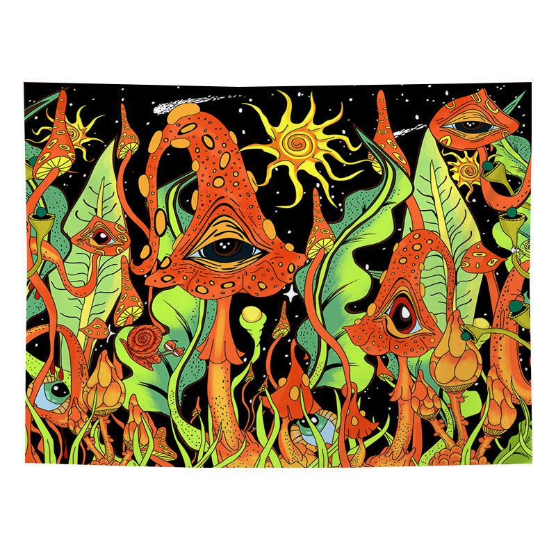 Psychedelic Mushroom Tapestry Eyes Tapestry , Trippy Colorful Night Sky Tapestries, Abstract Wall Hanging , Hippie Mandala, for Dorm