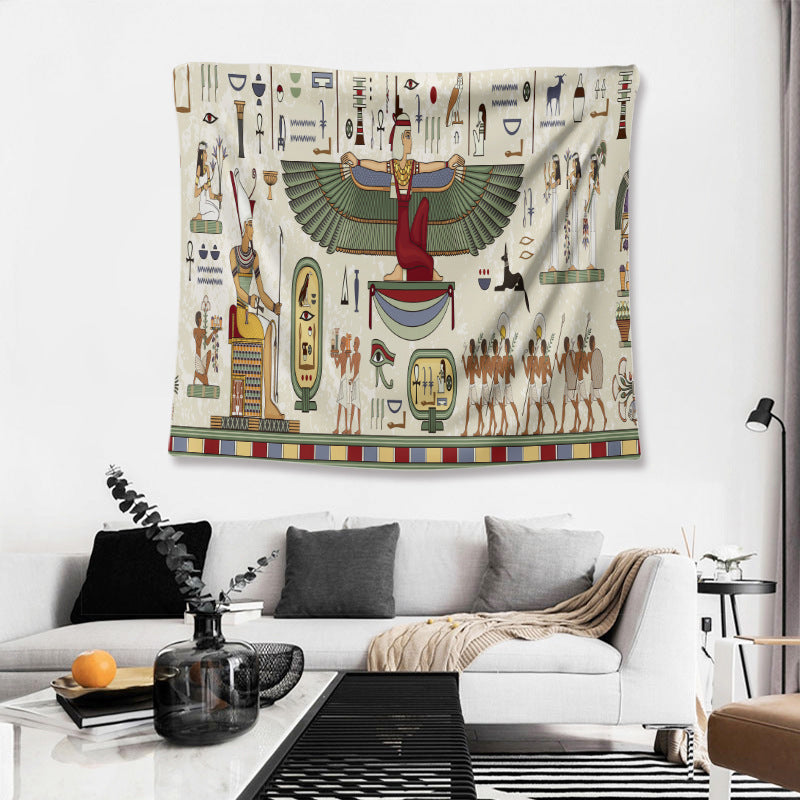 Egyptian Tapestry Wall Hanging, Ancient Hieroglyphic Gods Tapestry Wall Hanging Tapestries for Home Bedroom Living Room Dorm Office Decor
