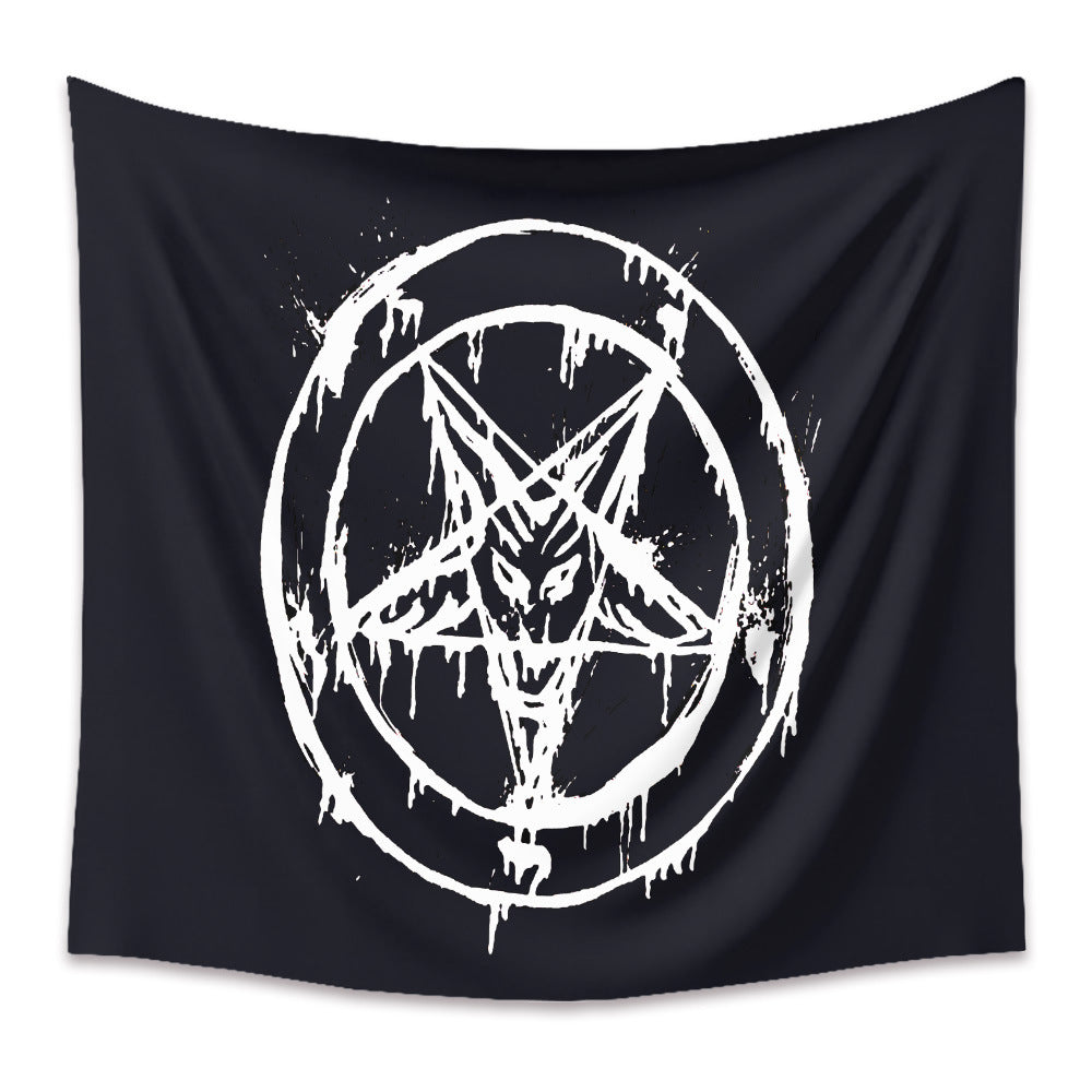 Black Cat Animal Tapestry , Witchcraft Wall Art, Witchcraft Room Decor,Bedroom Home Wall Covering, Gift for Cat Lover, Kitten  art