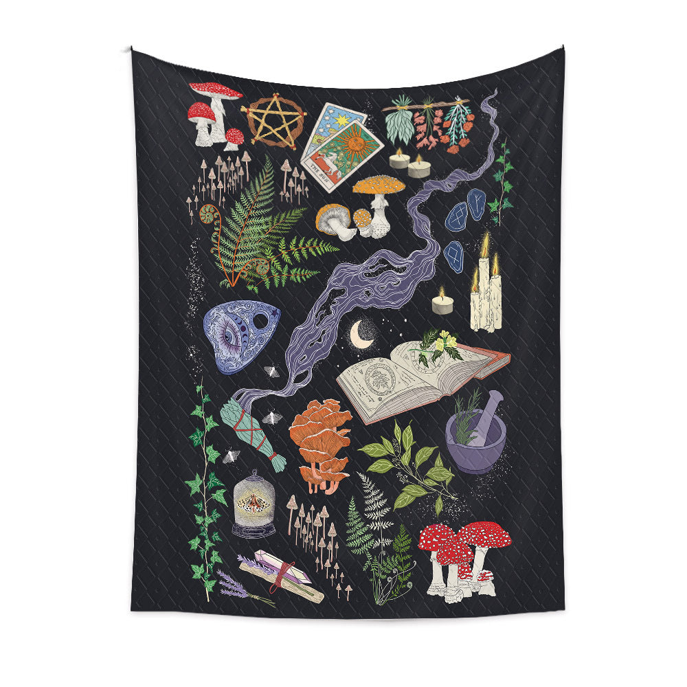 Bohemian Tapestry , Moon Phases Wall Hanging, Moon Wall Tapestry, Botanical Tapestry, Celestial Art, Tarot Tapestries, Dorm Cover,  Décor