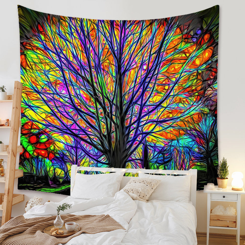 Tree Of Life Tapestry, Wall Hanging, Boho decoration ,Bohemian , Hippie Tapestry , Psychedelic Art, for Living Bedroom, Dorm, Room