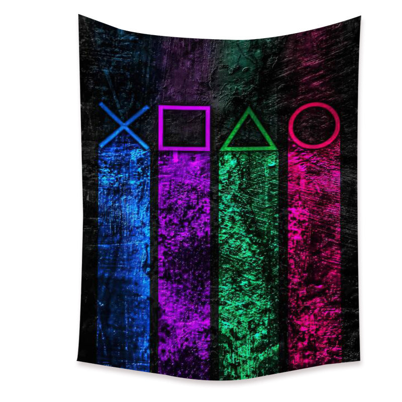 Video Game Wall Hanging Tapestry, Funny Blacklight Tapestry, UV Reactive Tapestry, Video Game Poster, Game Room Décor Art for Boys, Girls