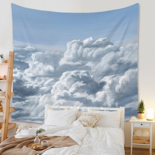 Sky Tapestry, Sun Blue Sky White Clouds Wall Hanging, serene wall art, Natural Nature Landscape Home Decor for Bedroom Living Room Dorm