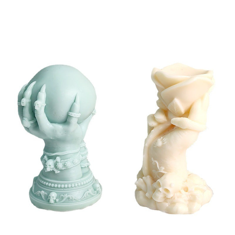 Candle Soap Chocolate Mould Mold ,Rose Ghost Claw Magic Hand Monster Silicone Mold Diy Skeleton Helloween Molds Silikonform