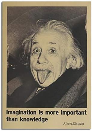 Einstein Poster Kraft Paper Wall Poster DIY Wall Art 21 inch X 14 inch
