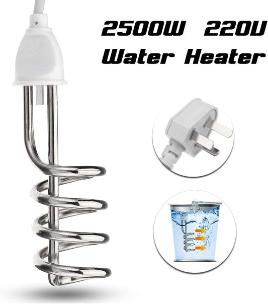 2500W 220V Water Heater Portable Electric Immersion Element Boiler for Bathtub Pool