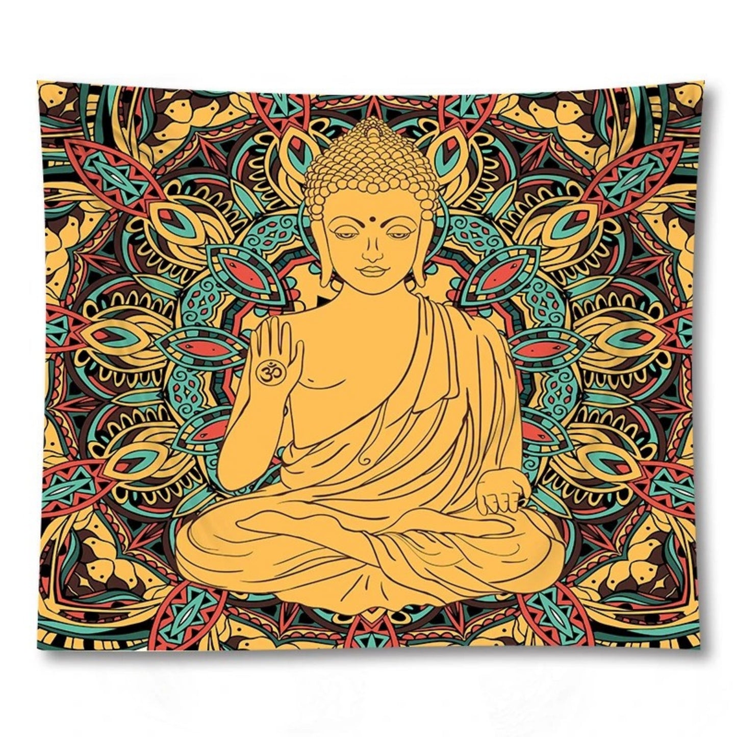 Buddha Tapestry, Buddhist Wall Hanging , Spiritual Wall Art , Meditation Room Décor, Tibetan Mandala, Yoga Mat, Zen Buddhism