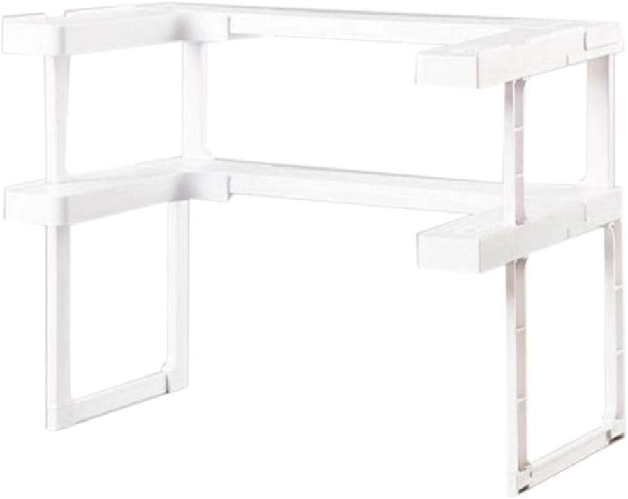 2 Layers Adjustable Spicy Shelf Kitchen Stackable Shelving Spice Rack Storage Rack Organizer Holder Pantry Pan Pot Organizer New Kitchen Space Rack Organizer Storage Carrier
