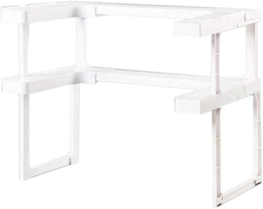 2 Layers Adjustable Spicy Shelf Kitchen Stackable Shelving Spice Rack Storage Rack Organizer Holder Pantry Pan Pot Organizer New Kitchen Space Rack Organizer Storage Carrier