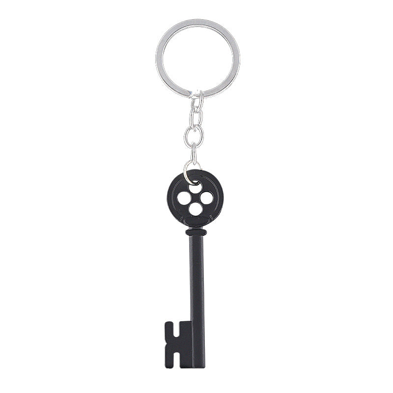 Stylish Black Key Necklace Inspired by Terror Movie Coraline Mother Cosplay Events Cosplay Key Necklace Pendants Black for Women