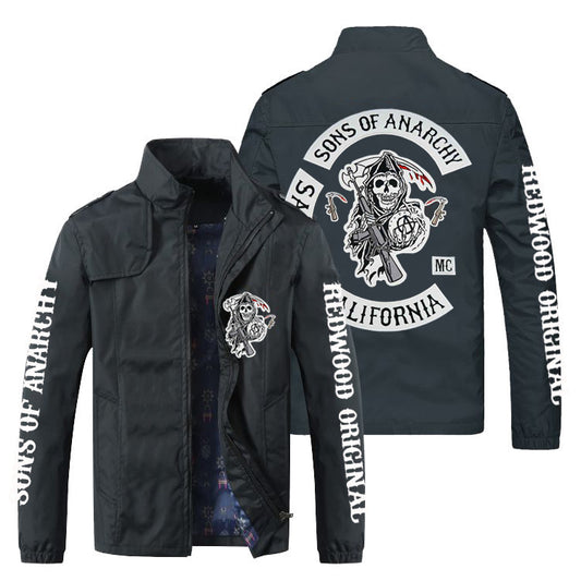 Sons of Anarchy Men's Punk Style Street Motorcycle Baseball Uniform Jacket Vest