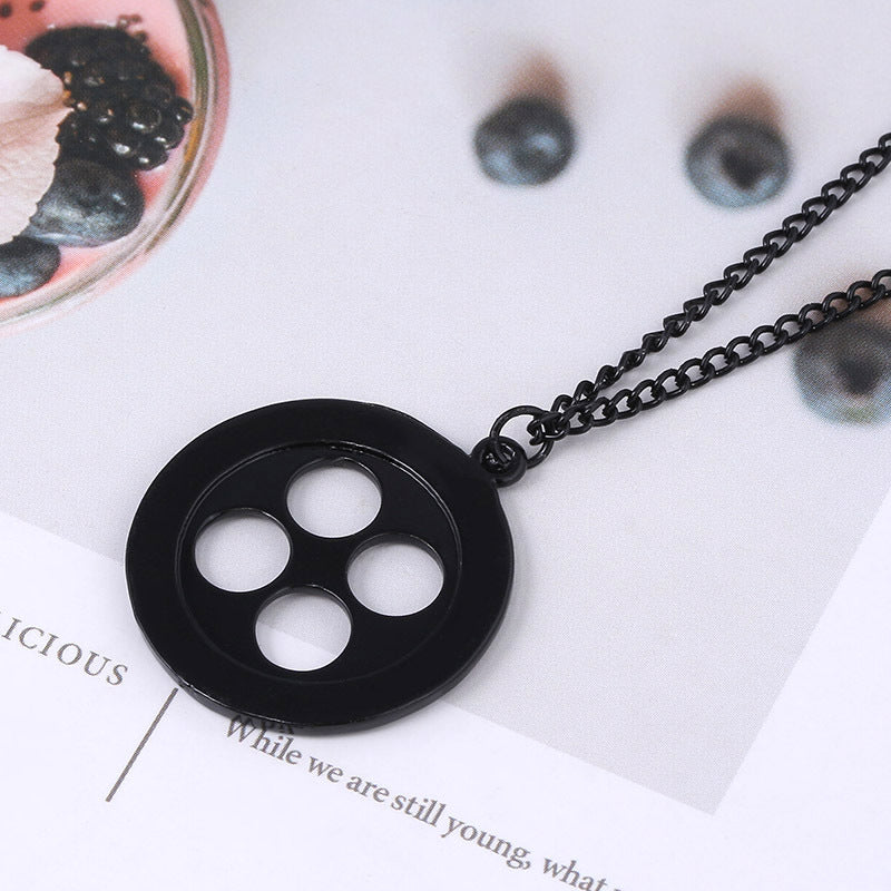 Stylish Black Key Necklace Inspired by Terror Movie Coraline Mother Cosplay Events Cosplay Key Necklace Pendants Black for Women