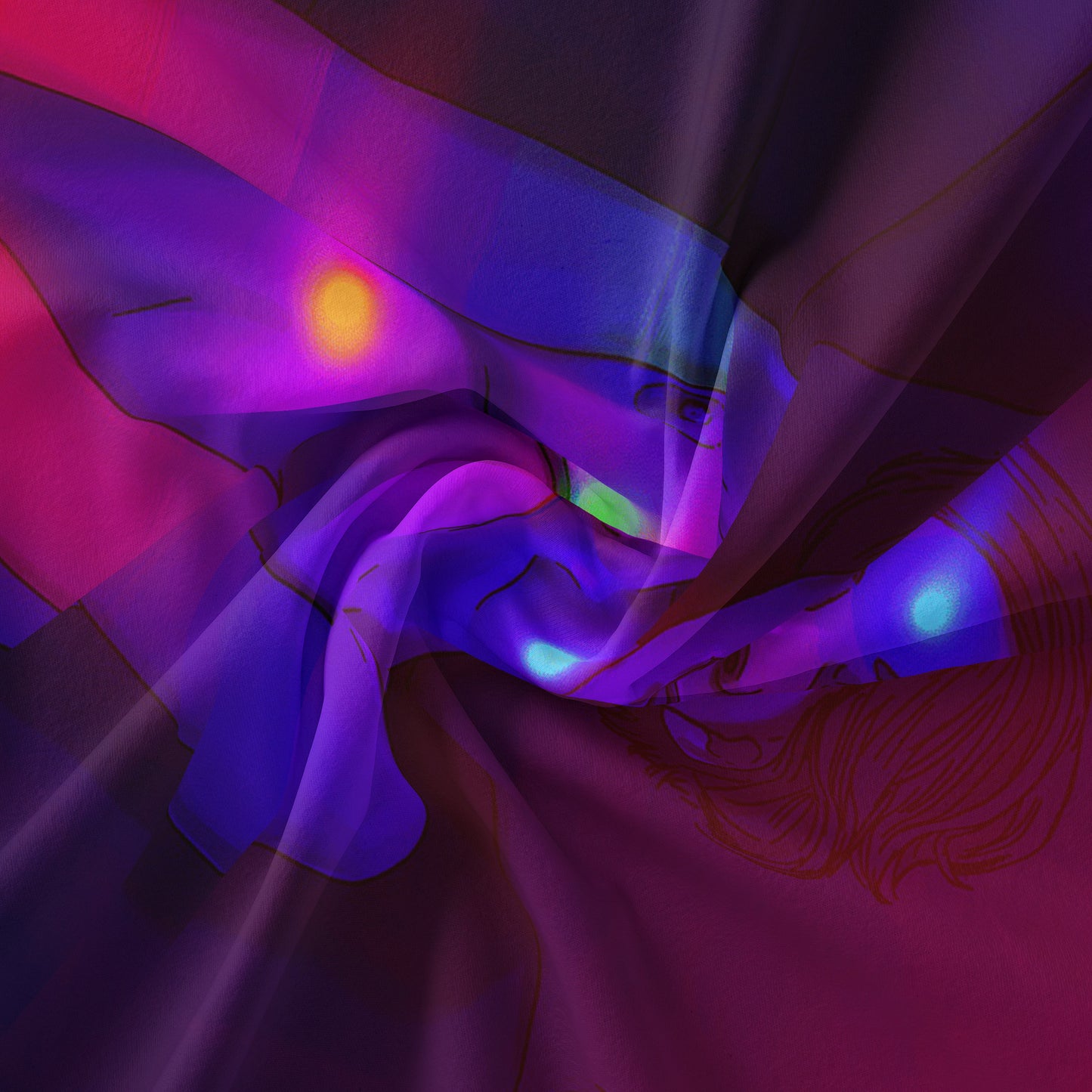 Naked Women Tapestry, Pagan Horror Wall Hanging , Scary Tapestry,  Third Eye Wall Tapestry ,  Psychedelic  Mandala, for Room Décor, Dorm