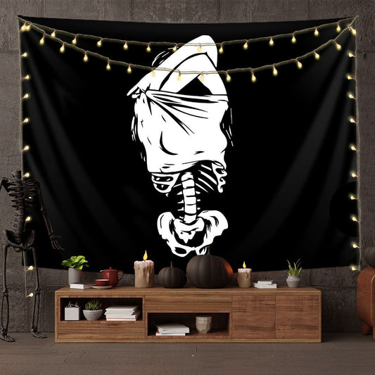Skeleton Lovers, Skull Wall Tapestry, Astrology Divination , Witchcraft Decoration, Bedroom Decor Skeleton Background Gobelin Tapisserie