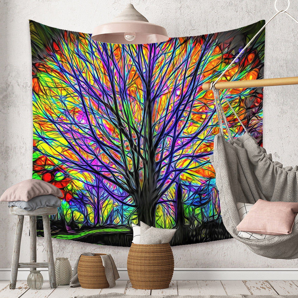 Tree Of Life Tapestry, Wall Hanging, Boho decoration ,Bohemian , Hippie Tapestry , Psychedelic Art, for Living Bedroom, Dorm, Room