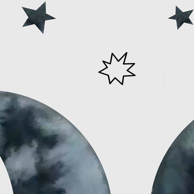 Moon Phase Wall Hanging Tapestry, Beige White Garden Floral Tapestry, Botanical Wall Art Lunar Tapestries, Bohemian Aesthetic Decor for Room