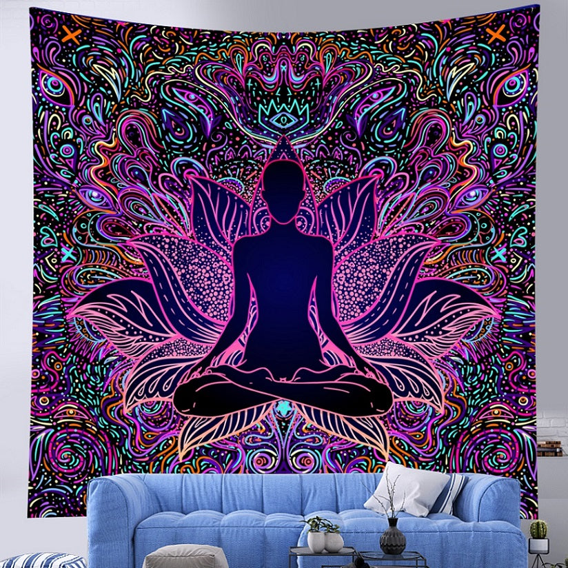 Colorful Psychedelic Tapestry, Meditation Wall Hanging, Trippy Wall Tapestry, Hippy Tapestries  ,Room Wall Hanging , Bedroom Decor , Hippie