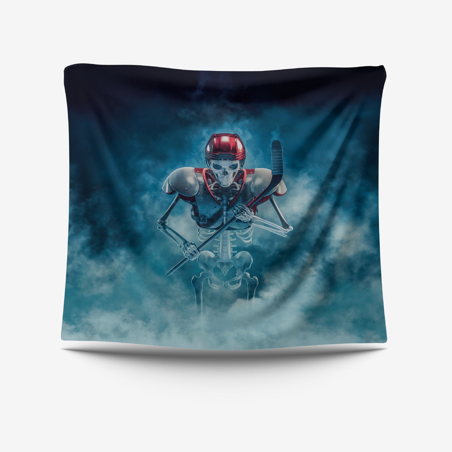 Skeleton Tapestry, Zombie Fitness Smoke Skull Tapestry,  Wall Hanging Decor , Aesthetic Art , Meditation Trippy Mandala, Fitness Club