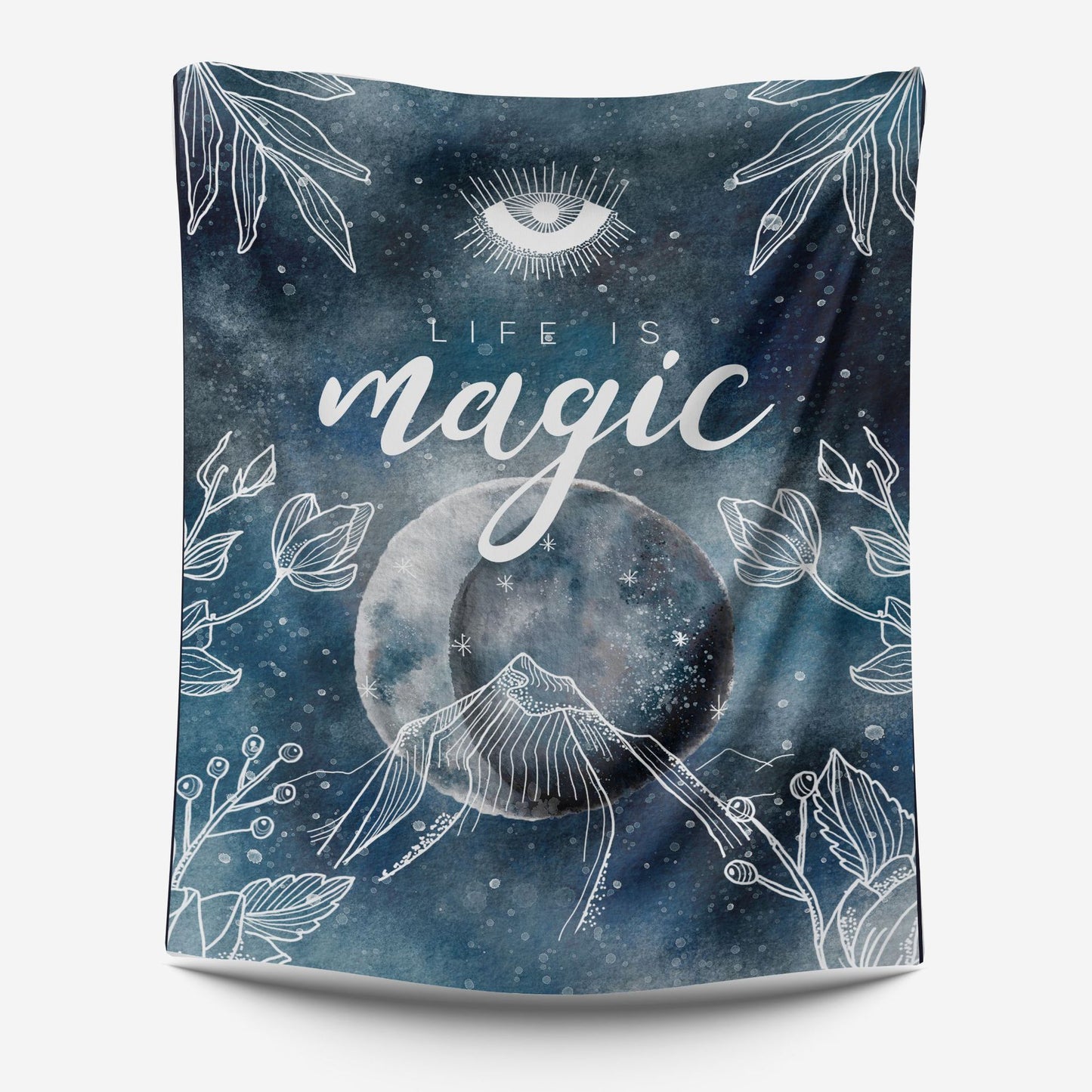 Line Moon Tapestry Wall Decor  Mounted