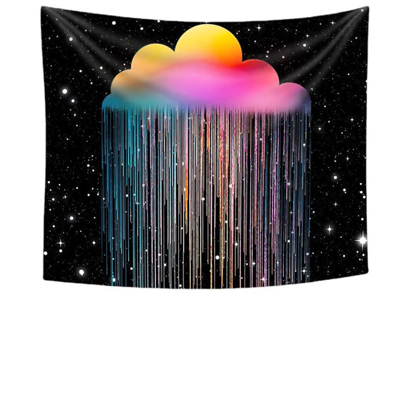 Clouds Rainbow Tapestry , Aesthetic Wall Tapestry, Galaxy Space Wall Hanging , Psychedelic College Dorm Wall Décor For  Bedroom Dorm Kids